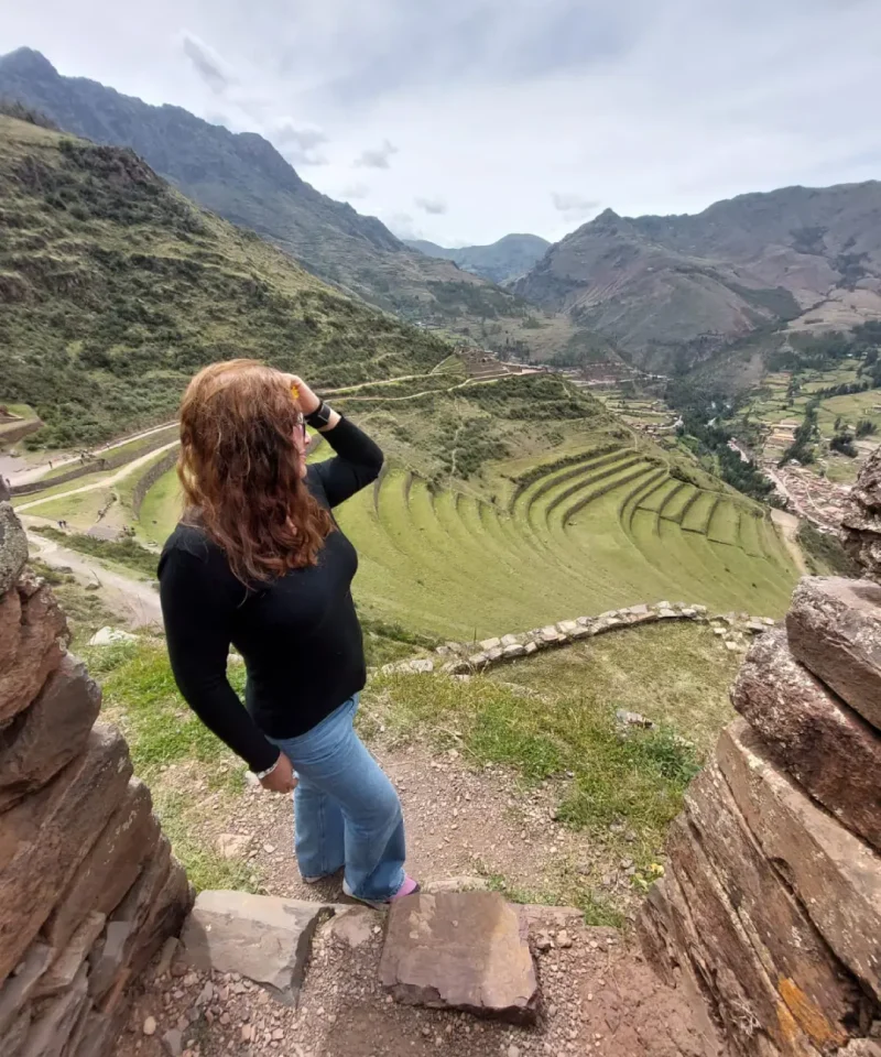 View of the Sacred Valley of the Incas during the tour.